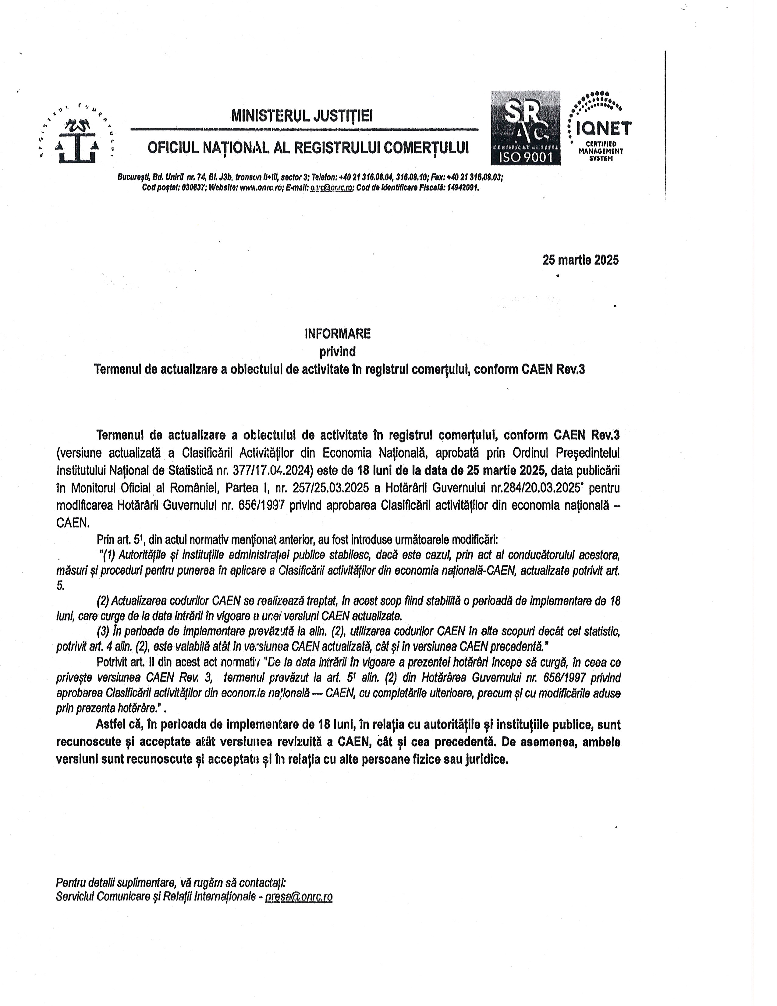 În atenţia agenților economici!